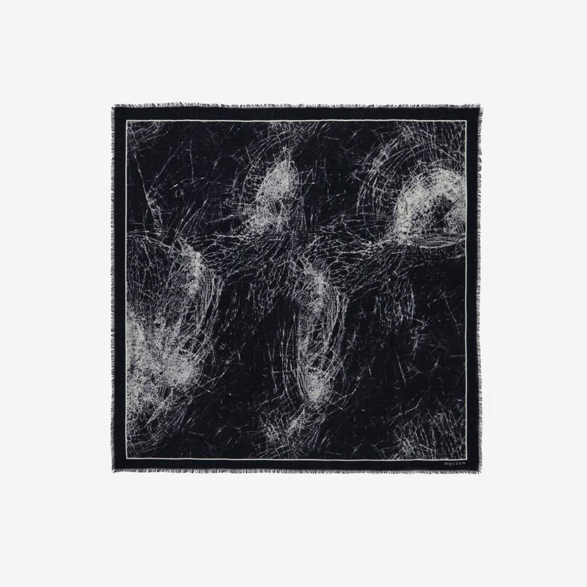 Alexander McQueen Women's Black Smashed Screen Shawl (Wool)
